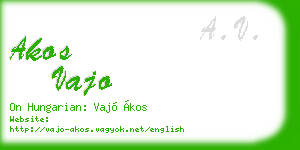 akos vajo business card