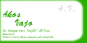 akos vajo business card